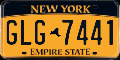 NY license plate GLG7441