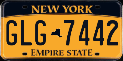 NY license plate GLG7442