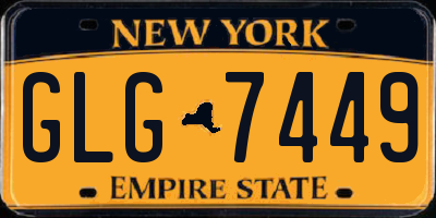 NY license plate GLG7449