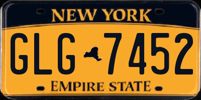 NY license plate GLG7452