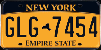 NY license plate GLG7454