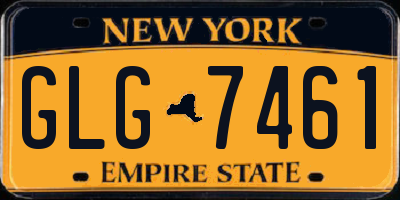 NY license plate GLG7461