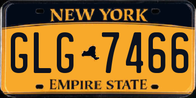 NY license plate GLG7466