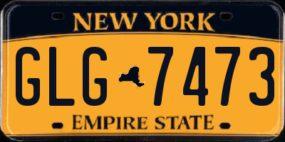NY license plate GLG7473
