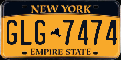 NY license plate GLG7474