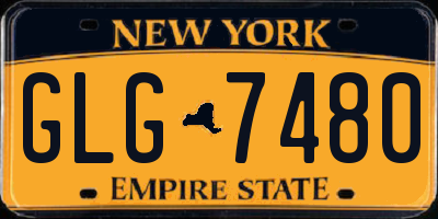NY license plate GLG7480
