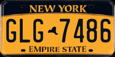 NY license plate GLG7486