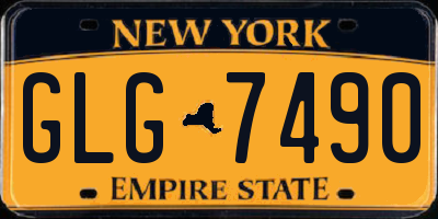 NY license plate GLG7490
