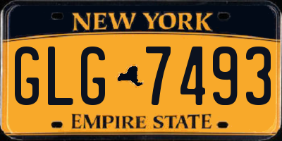 NY license plate GLG7493