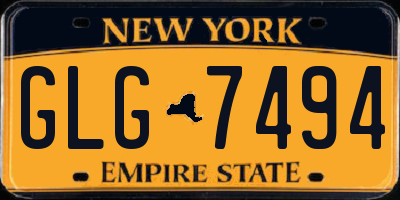 NY license plate GLG7494