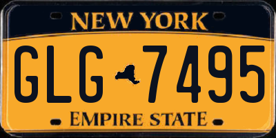 NY license plate GLG7495