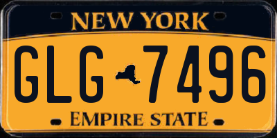 NY license plate GLG7496