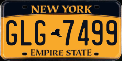 NY license plate GLG7499