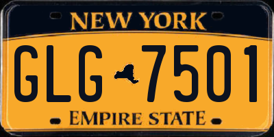 NY license plate GLG7501