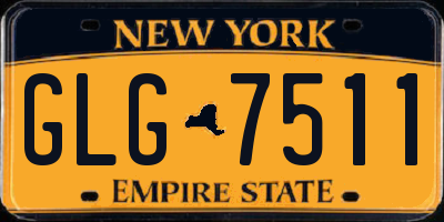 NY license plate GLG7511