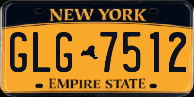 NY license plate GLG7512