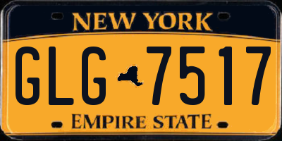 NY license plate GLG7517