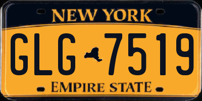 NY license plate GLG7519