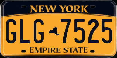 NY license plate GLG7525
