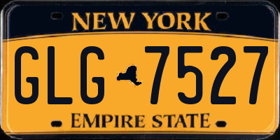 NY license plate GLG7527
