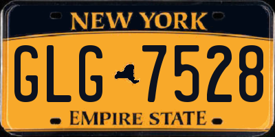 NY license plate GLG7528
