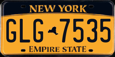 NY license plate GLG7535