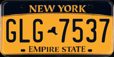 NY license plate GLG7537