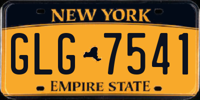NY license plate GLG7541