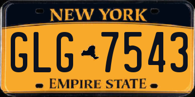 NY license plate GLG7543