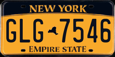 NY license plate GLG7546