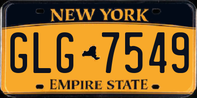 NY license plate GLG7549