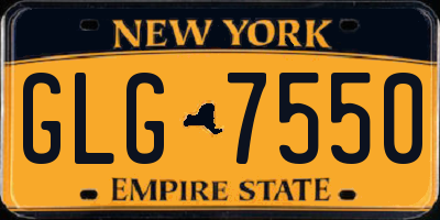 NY license plate GLG7550