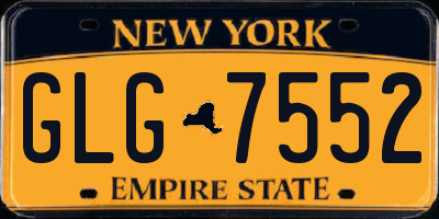 NY license plate GLG7552