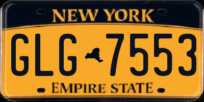 NY license plate GLG7553