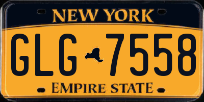 NY license plate GLG7558