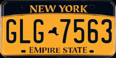 NY license plate GLG7563