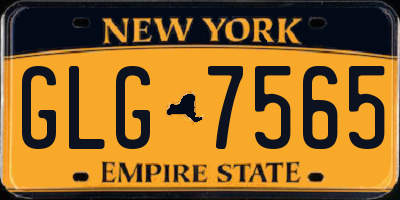 NY license plate GLG7565