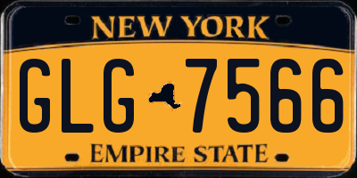 NY license plate GLG7566