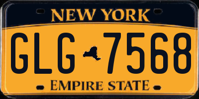 NY license plate GLG7568