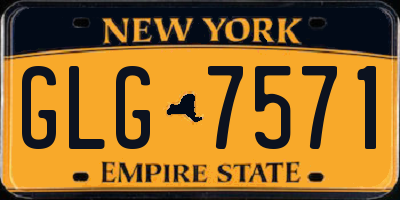 NY license plate GLG7571