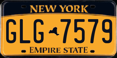 NY license plate GLG7579