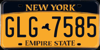 NY license plate GLG7585