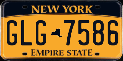NY license plate GLG7586