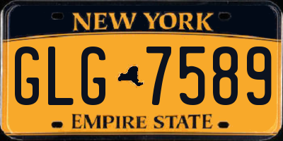 NY license plate GLG7589