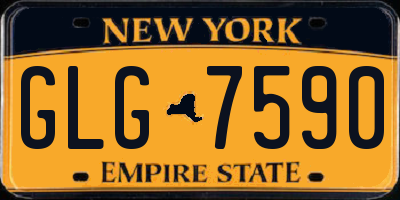 NY license plate GLG7590