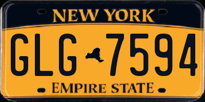 NY license plate GLG7594