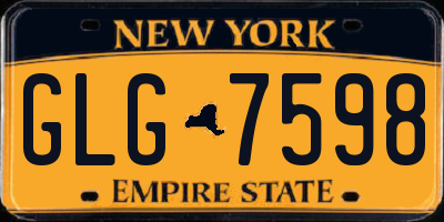 NY license plate GLG7598