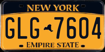 NY license plate GLG7604