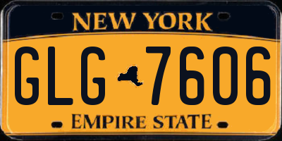NY license plate GLG7606