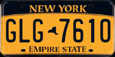 NY license plate GLG7610